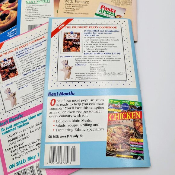 Pillsbury Cookbooks Lot Of 5 1988 1993 Bake-Off BBQ Party Summer Recipe Cooking - Picture 7 of 15
